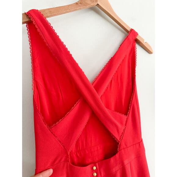 Sézane | Sezane | Robe Alya Dress in Coral/Red | Sz 36/4 - Picture 7 of 12